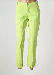 Pantalon chino țesătură poplin mărime normală verde FRACOMINA femme