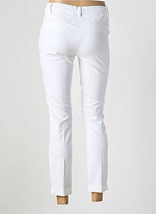 Pantalon chino țesătură poplin mărime normală alb FRACOMINA femeie