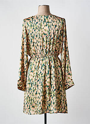Rochie midi imprimeu fantezie mâneci lungi verde EMMA & ELLA femeie