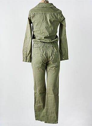 Salopetă-pantalon croială cambrată mâneci lungi verde PLACE DU JOUR femeie