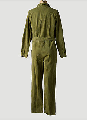 Salopetă-pantalon guler de bluză mâneci lungi verde PM MERE & FILLE femeie