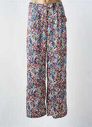 Pantalon larg croială fluidă albastru PEACE N'LOVE femme