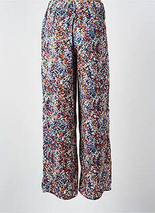 Pantalon larg croială fluidă albastru PEACE N'LOVE femeie