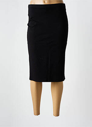 Fustă midi elasticitate negru EMA BLUE'S femeie