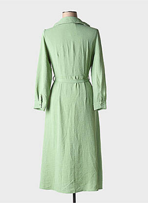 Rochie midi țesătură crep mâneci lungi verde KILKY femeie