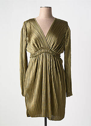 Rochie scurtă mâneci lungi mâneci lungi verde SEASON femeie