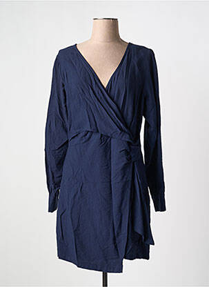 Rochie scurtă mâneci lungi mâneci lungi albastru RUE DES ABBESSES femeie