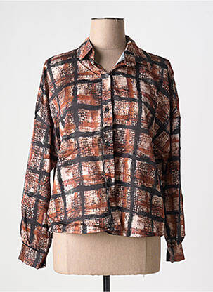 Cămașă maro ADILYNN femeie