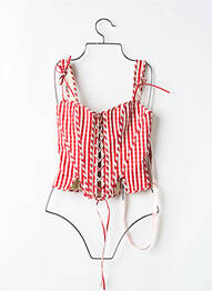 Corset bretele elastice reglabile roșu HOUSE OF CB LONDON femme