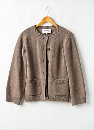 Vestă cu mâneci lungi maro LEVETÉ femeie