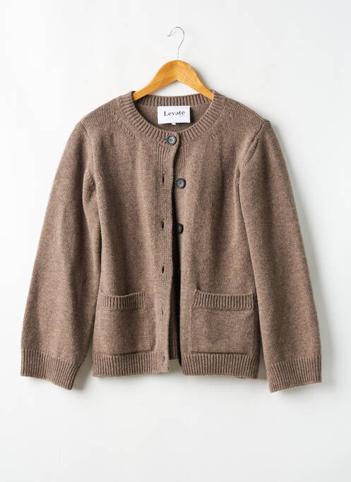 Vestă cu mâneci lungi maro LEVETÉ femeie