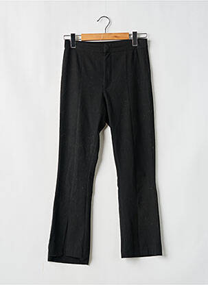 Pantalon drept închidere cu fermoar sub clapetă cu cârlig negru BERSHKA femeie