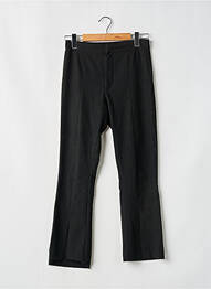 Pantalon drept închidere cu fermoar sub clapetă cu cârlig negru BERSHKA femme