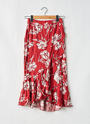 Fustă midi roșu ZARA femeie