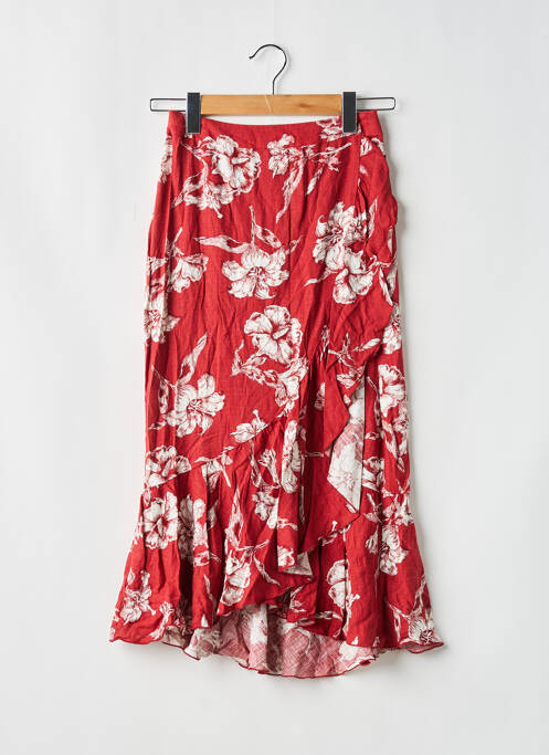 Fustă midi roșu ZARA femeie