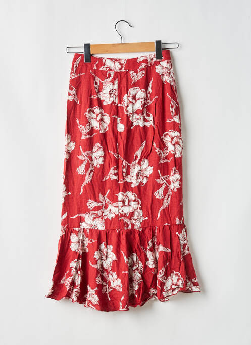 Fustă midi roșu ZARA femeie