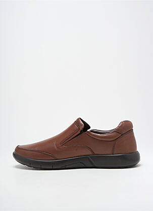 Slip-on-uri țesătură satinată vârf rotund maro ESSE COMFORT bărbat