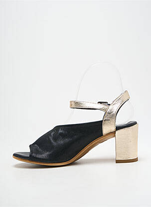 Sandale/pantofi decupați material neted toc de 4 la 6 cm auriu LUNE & L'AUTRE femeie