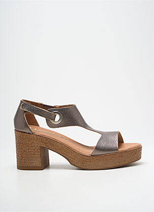 Sandale/Pantofi decupați gri MARILA femeie