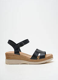 Sandale/pantofi decupați material neted toc de 4 la 6 cm negru PORRONET femeie