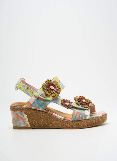 Sandale/Pantofi decupați verde LAURA VITA femeie