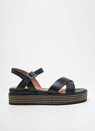 Sandale/pantofi decupați material neted toc de 4 la 6 cm negru MARCO TOZZI femme