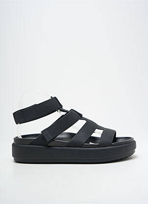 Sandale/pantofi decupați țesătură satinată toc de 4 la 6 cm negru CROCS femeie