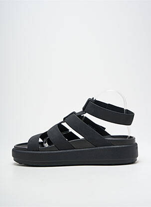 Sandale/pantofi decupați țesătură satinată toc de 4 la 6 cm negru CROCS femeie