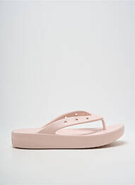 Șlapi vârf deschis toc de 4 la 6 cm roz CROCS femme