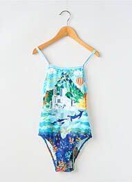 Costum de baie dintr-o singură piesă imprimeu fantezie albastru FUNKITA fille