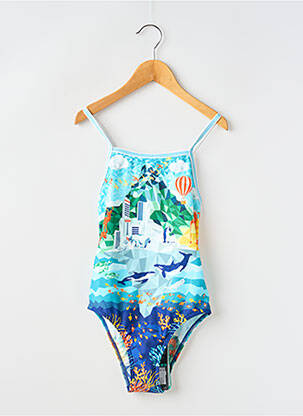 Costum de baie dintr-o singură piesă albastru FUNKITA fată