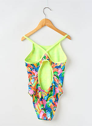 Costum de baie dintr-o singură piesă efect material satinat sutien cupe întregi cu decolteu înalt verde FUNKITA femeie
