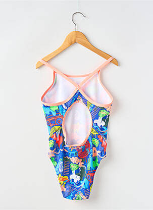 Costum de baie dintr-o singură piesă imprimeu fantezie albastru FUNKITA fată