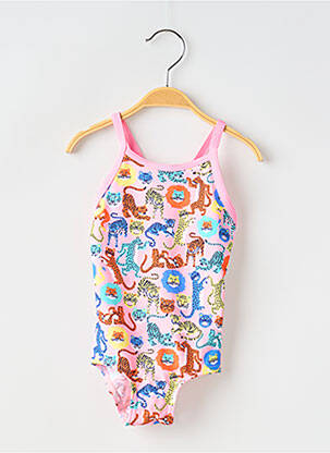Costum de baie dintr-o singură piesă imprimeu fantezie roz FUNKITA fată