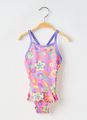 Costum de baie dintr-o singură piesă imprimeu fantezie roz FUNKITA fată