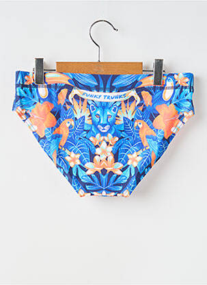 Slip de baie efect material satinat albastru FUNKY TRUNKS bărbat