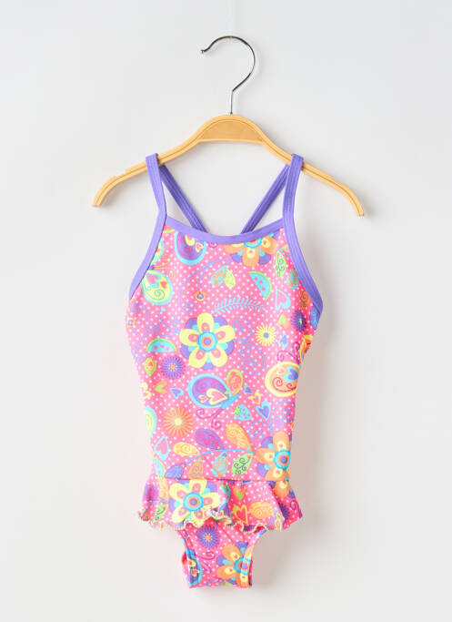 Costum de baie dintr-o singură piesă roz FUNKITA fată