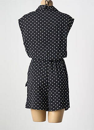 Salopetă scurtă țesătură poplin mâneci scurte negru MOLLY BRACKEN femeie