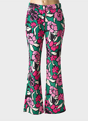 Pantalon evazat talie elastică roz MORGAN femeie