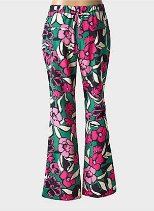 Pantalon evazat talie elastică roz MORGAN femeie