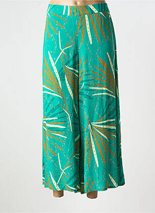 Pantalon 7/8 talie elastică mărime normală verde LOLA ESPELETA femeie