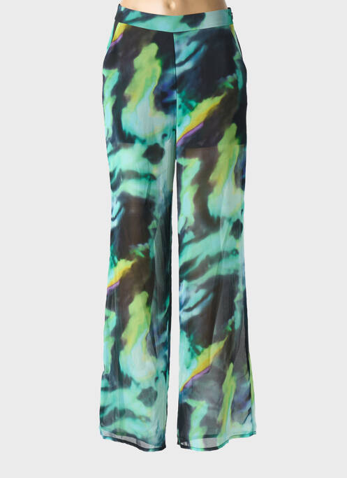 Pantalon larg închidere cu fermoar lateral mărime normală albastru MORGAN femme