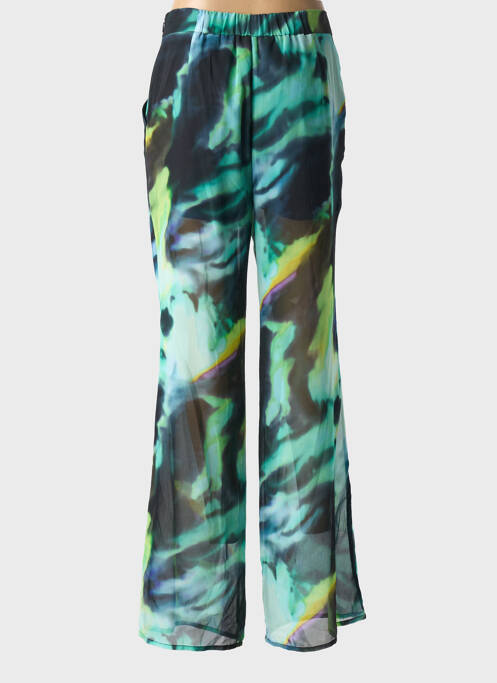 Pantalon larg închidere cu fermoar lateral mărime normală albastru MORGAN femme