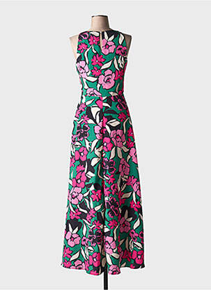 Rochie lungă imprimeu floral fără mâneci roz MORGAN femeie