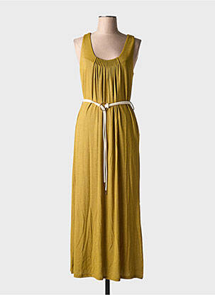 Rochie lungă croială evazată fără mâneci verde LOLA ESPELETA femeie