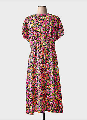 Rochie midi imprimeu fantezie mâneci lungi roz MOLLY BRACKEN femeie