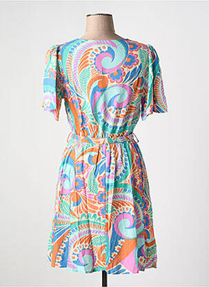 Rochie scurtă mâneci scurte mâneci scurte albastru MOLLY BRACKEN femeie