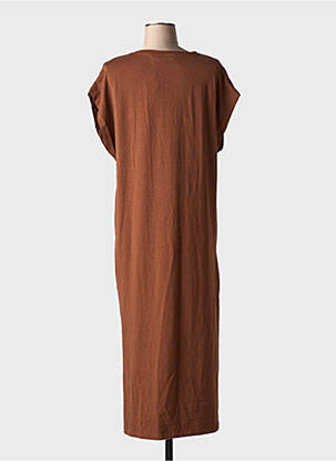 Rochie midi mâneci scurte mâneci scurte maro B.YOUNG femeie