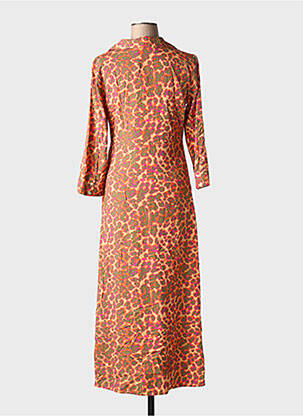 Rochie lungă mâneci lungi mâneci lungi portocalie VILA femeie
