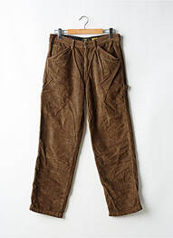 Pantalon drept țesătură catifea mărime normală maro SUPERDRY homme